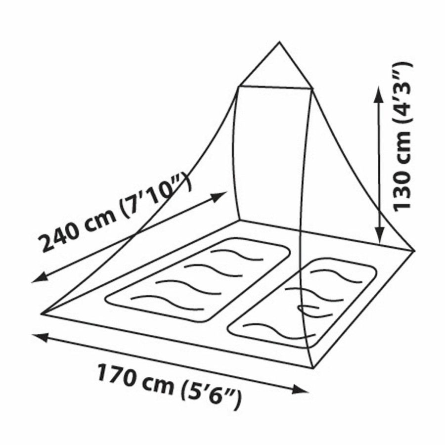 Tents * | Sea To Summit Mosquito Pyramid Net With Insect Shield Double (Fall 2022)