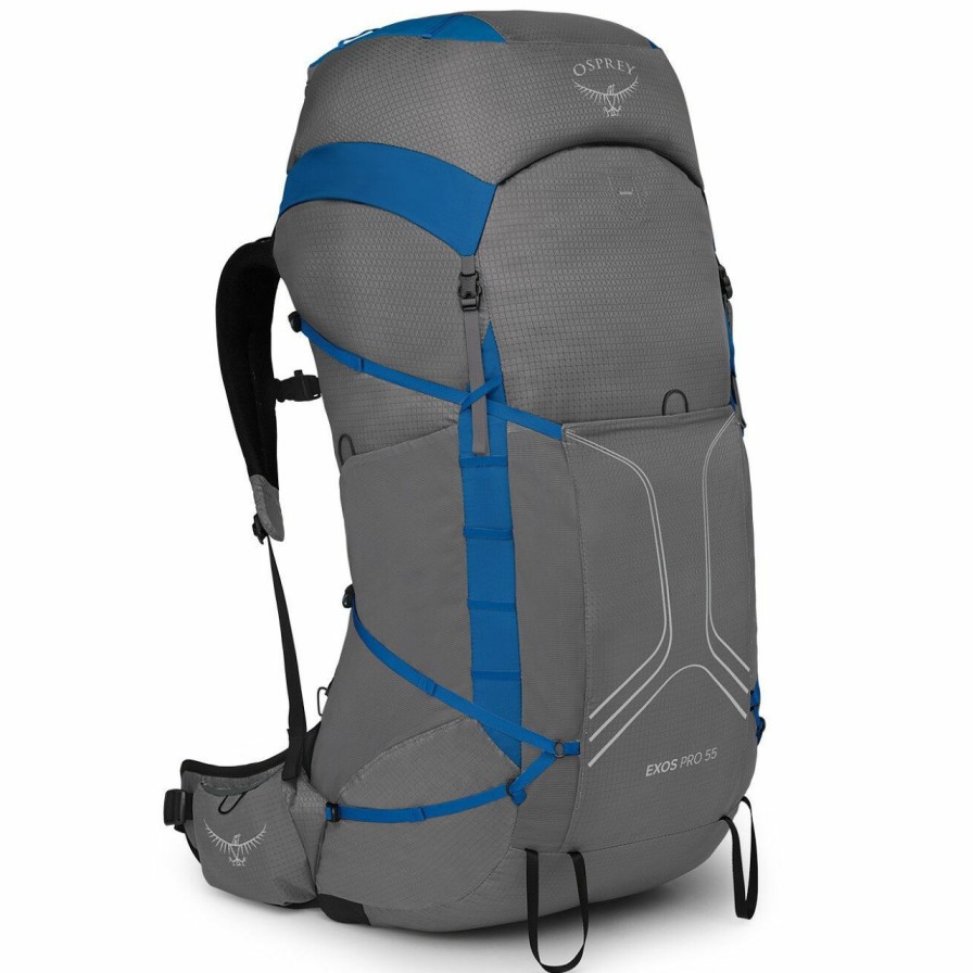 Backpacks * | Osprey Exos Pro 55 Men'S Dale Grey / Agam Blue