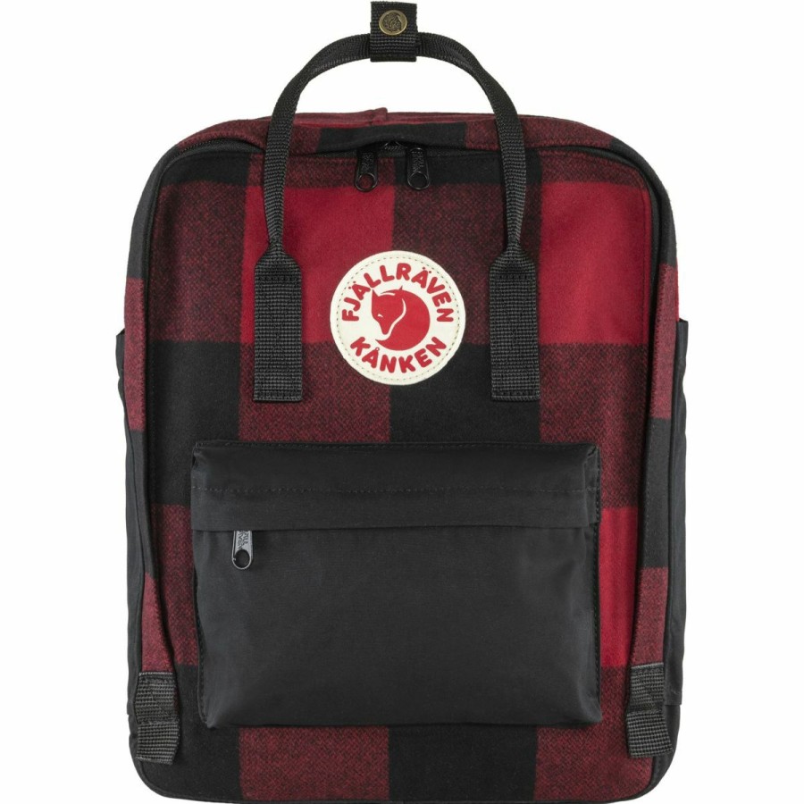 Backpacks * | Fjallraven Kanken Re-Wool Red / Black