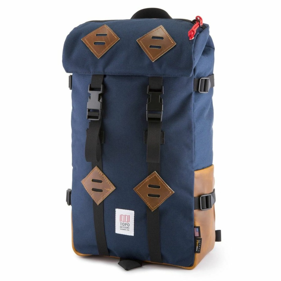 Backpacks * | Topo Designs Klettersack Leather Navy / Leather