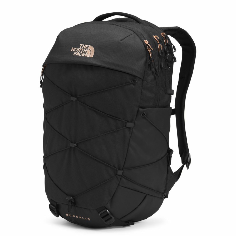 Backpacks * | The North Face Borealis Backpack Women'S Tnf Black Heather / Burnt Coral Metallic