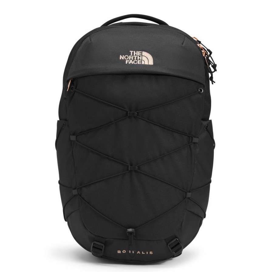 Backpacks * | The North Face Borealis Backpack Women'S Tnf Black Heather / Burnt Coral Metallic